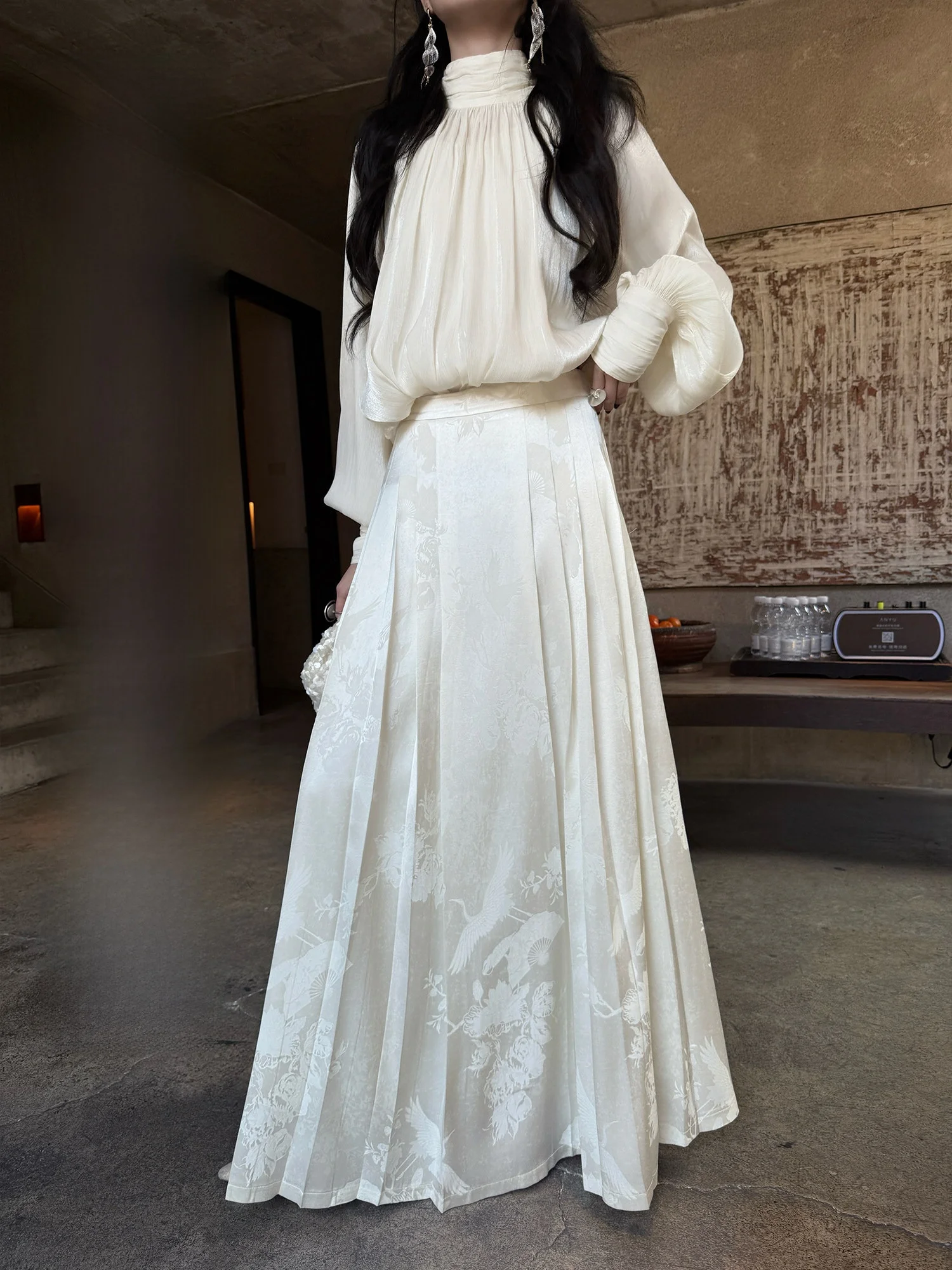 

Новая китайская женская юбка-миди А-силуэта с цветочной вышивкой из смесового хлопка для весны и лета, повседневная модная юбка от Youwei