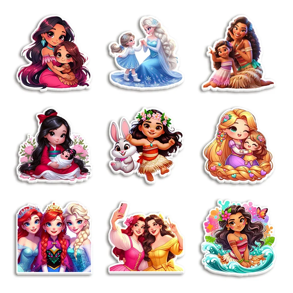 Disney Princess Flat Resin Planar Clear Acrylic Glitter Acrylic For DIY Phone Case Hair Bow 10 Pieces/lot