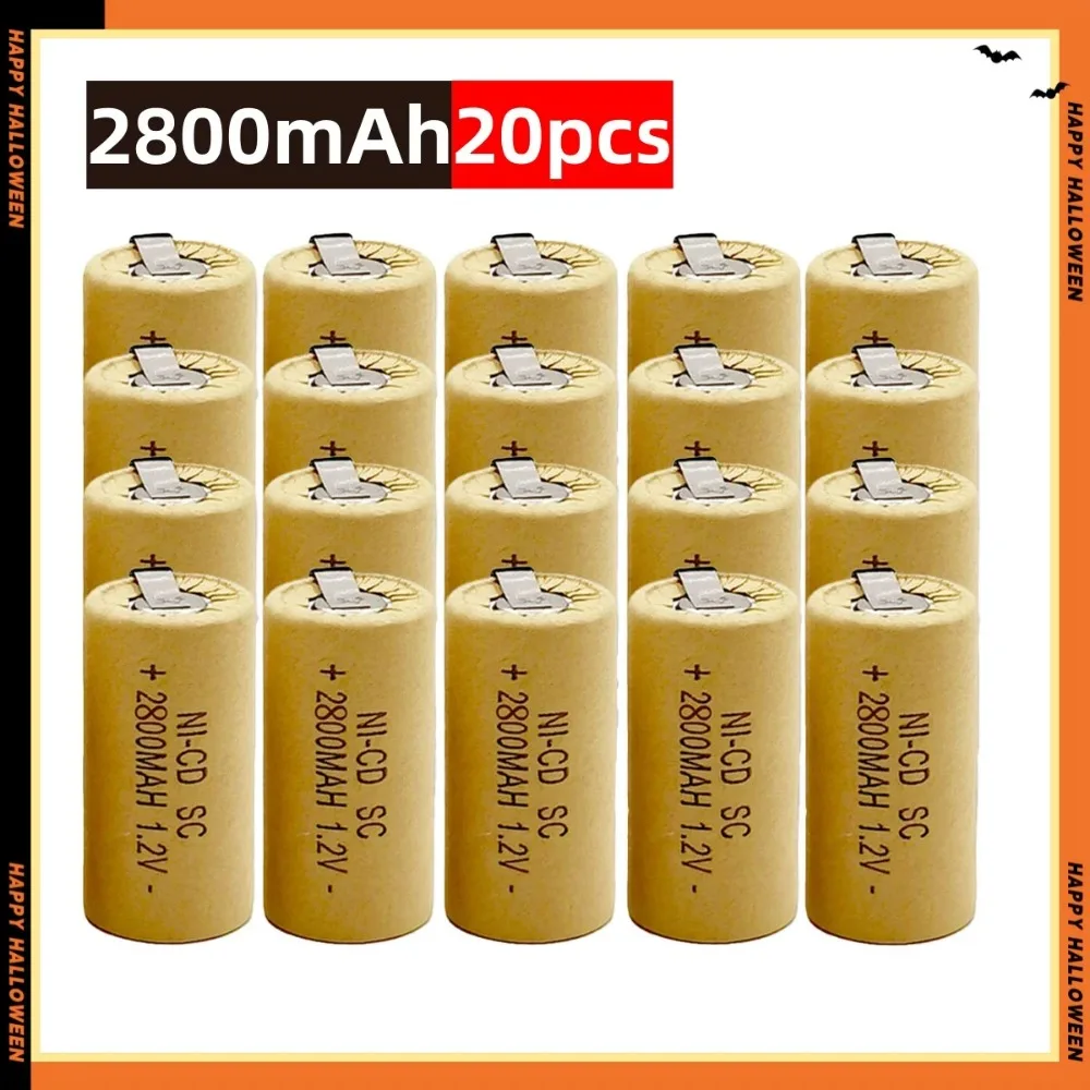 2800mAh Ni-Cd Rechargeable Battery for Makita Bosch Hitachi and DeWalt Power Tools, Screwdriver Battery, 1.2V, High Quality