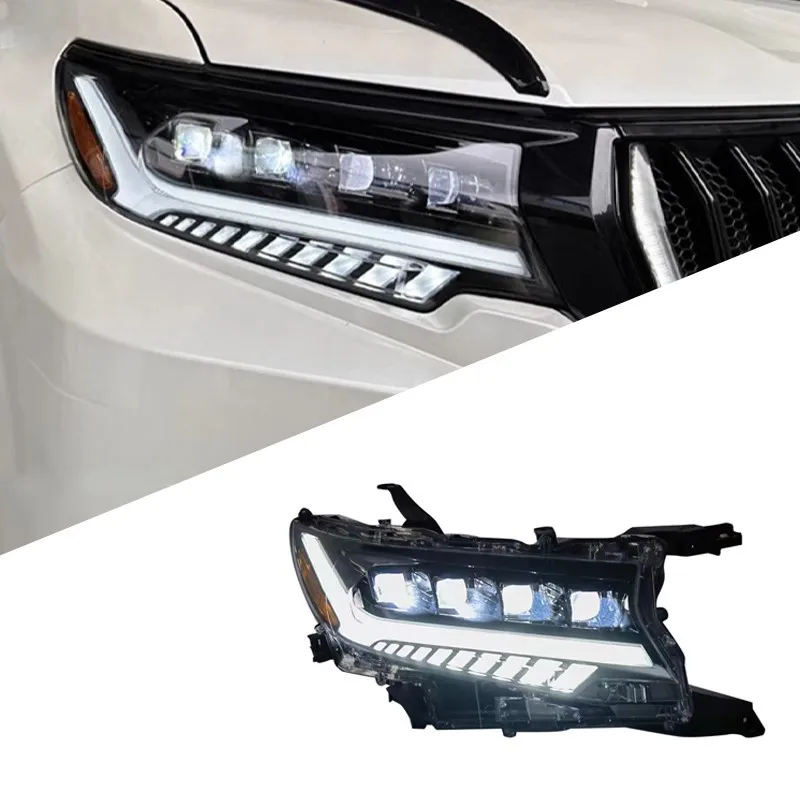 

Suitable For 18-21 Toyota New Overbearing Headlight Assembly Prado Modified LED Daytime Running Light Running Water Turn Signal