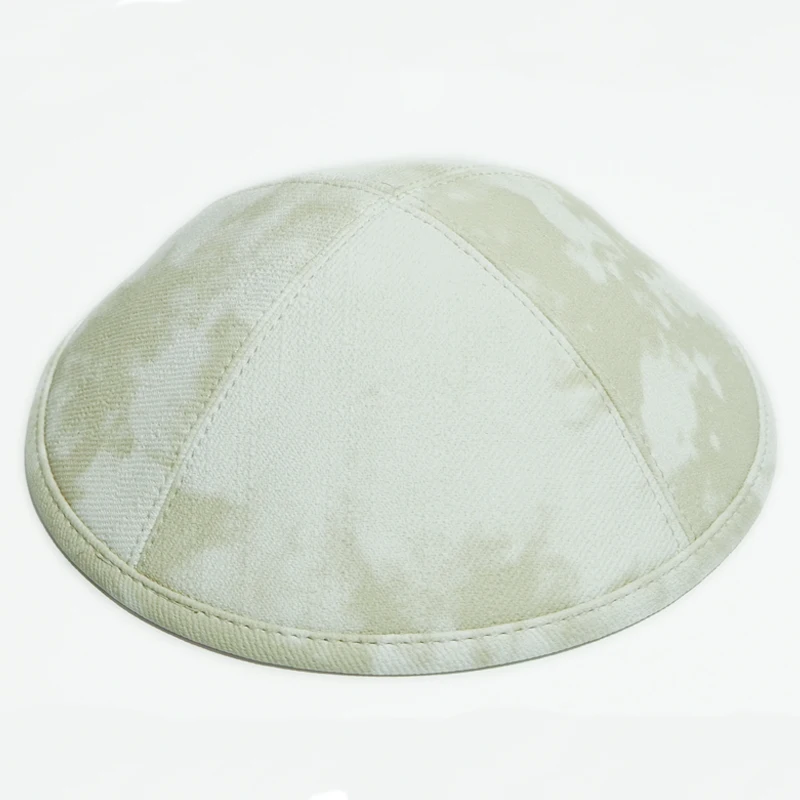 Wholesale Custom Logo Linen Kippa Judaica Hat Israel Cap Jewish Kippah Kippot Bar Mitzvah Yarmulke for Gift.