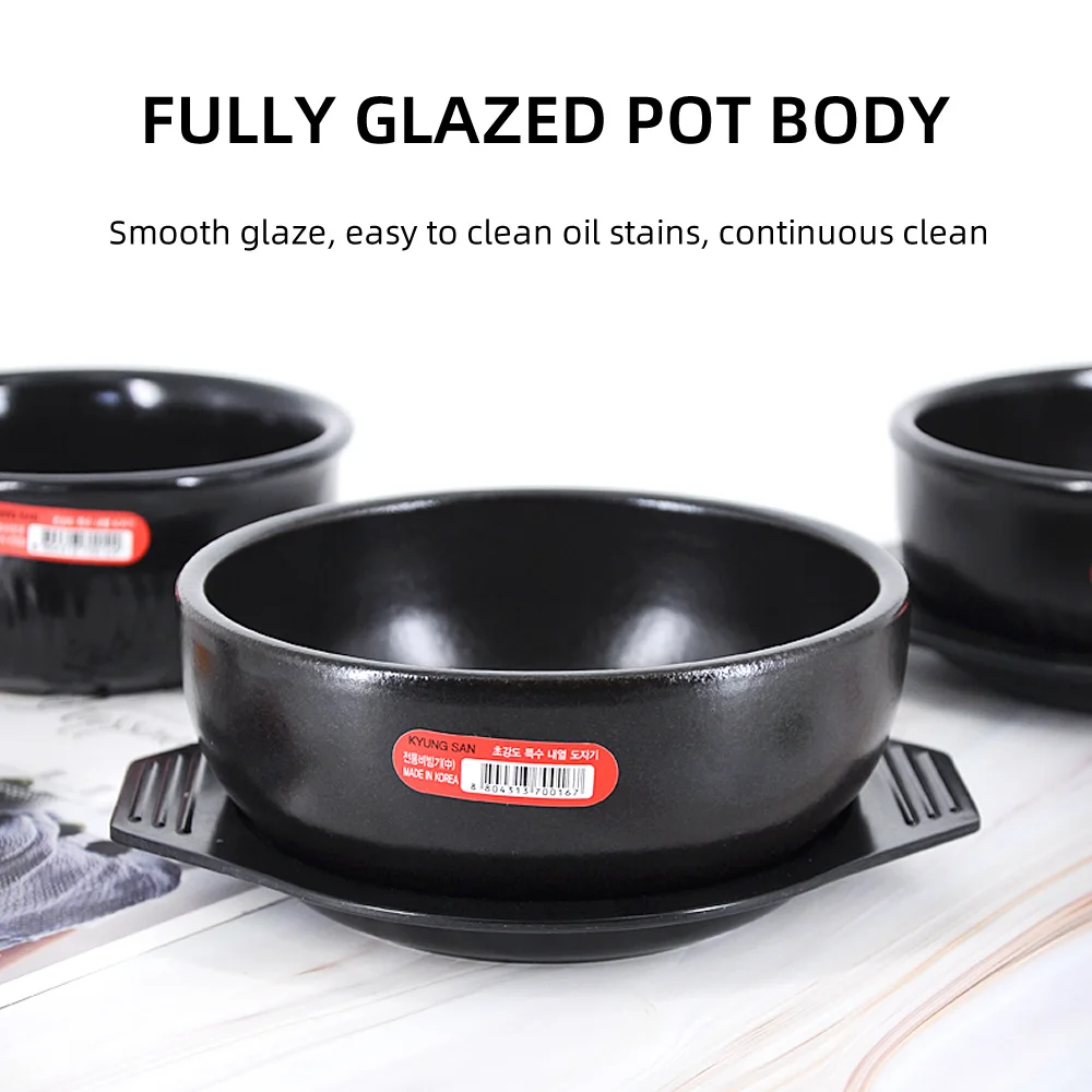 NEW Classic Korean stone pot Cuisine Sets Dolsot Stone Bowl Pot for Bibimbap Ceramic Soup Ramen Bowls Oxtail Soup Pot