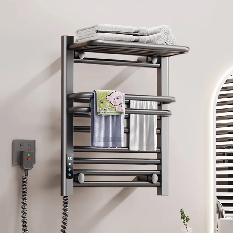 Bathroom Electric Bath Towel Warmer Heating Towel Shelf Rack Thermostatic Energy saving Towel Dryer Heater Rail Storage Rack