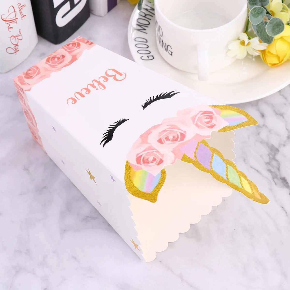 

12 Pcs Popcorn Boxes Paper Material Lightweight Safe Clasps Funny Unicorn Decorations Popcorn Containers Storage