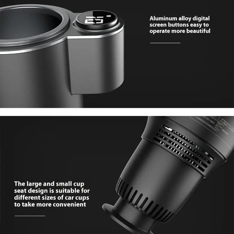 

G7NA Digital Car Cup Warmer for Beverage 12V Vehicle Heated Cooling Cup Holder
