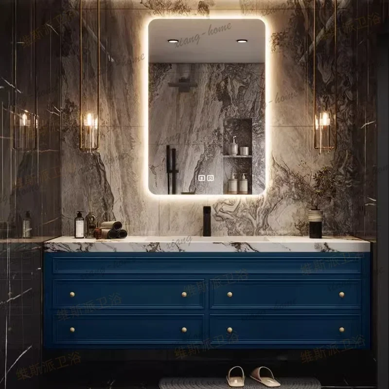 LD   American Modern Bathroom Cabinet Gadgets Solid Wood Closet  Cupboard Display Sink Toilet Archivadores Furniture