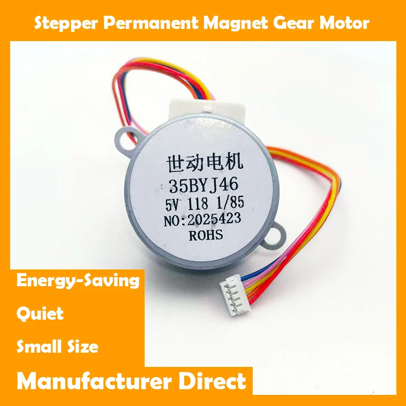 35BYJ46 5V stepper motor is suitable for left and right swing motors of warm air heaters 4-Phase 5-Wire Geared Step Motor
