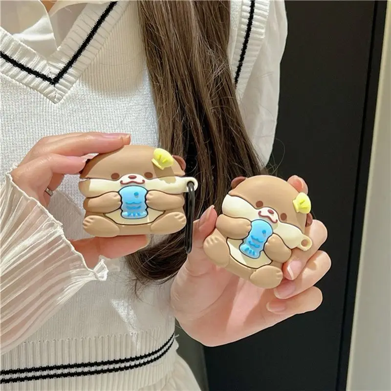 Cartoon Three-Dimensional Otter Silicone Protective Shell Set Healing Anti-Fall