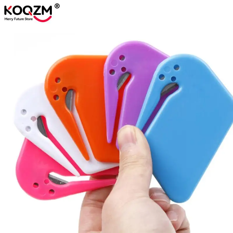 1Pc Plastic Mini Letter Knife Mail Envelope Opener Safety Paper Guarded Cutter