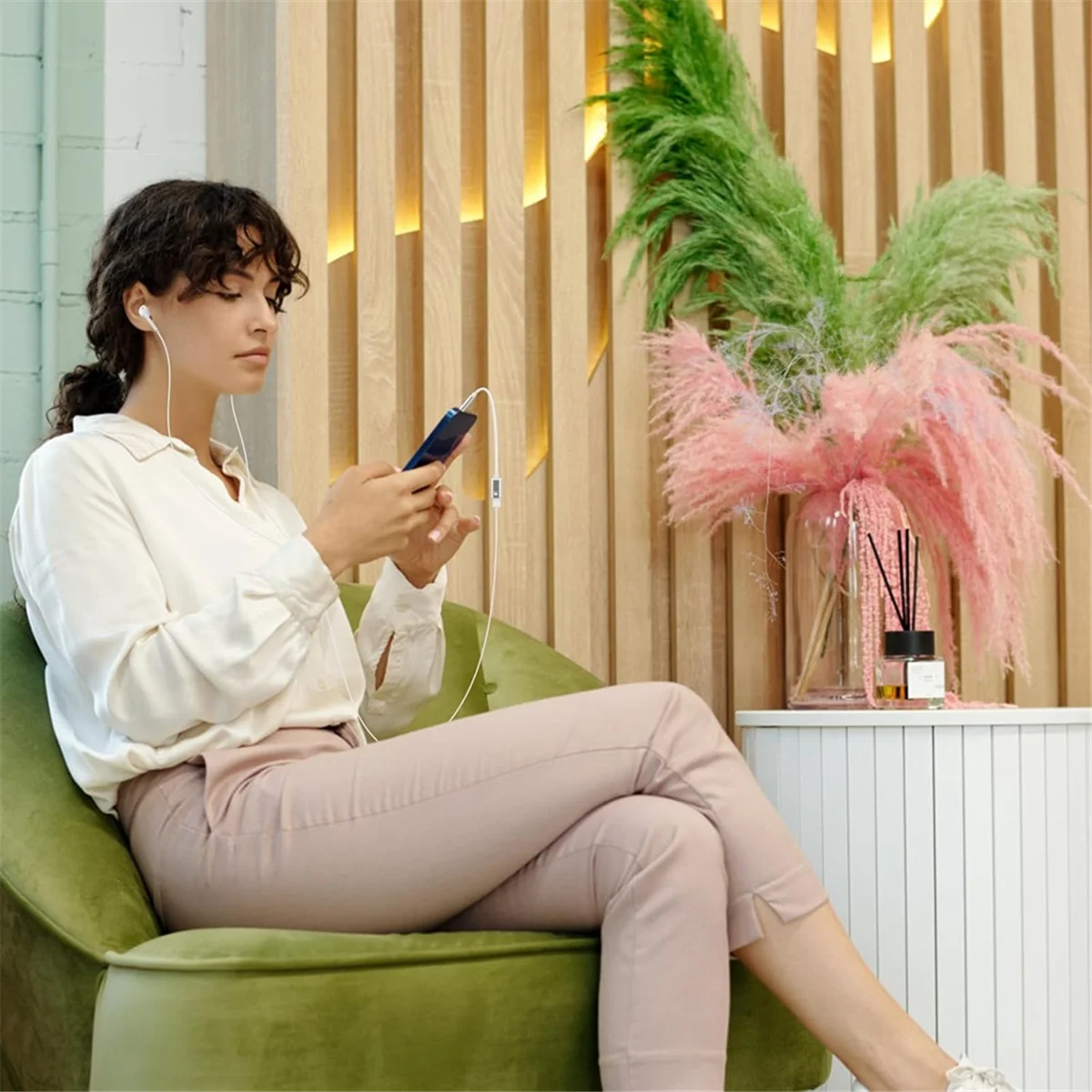 AT77 3.5 ملم ذكر إلى النوع C أنثى وصلة كابل الصوت، مقبس الصوت التناظري سماعة الرأس محول الصوت لمشغل MP3، الكمبيوتر المحمول، اللوحي C