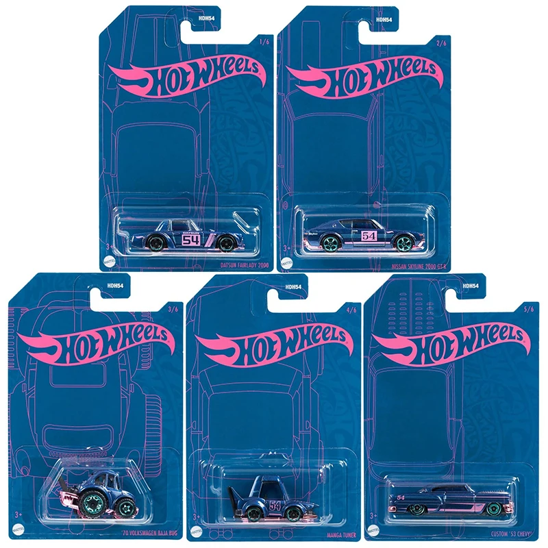 Hot Wheels Pearl and Chrome 54th Anniversary Nitro Tailgater/Nissan Skyline 2000 GT-R  1/64 Die-cast Model Cars HDH54