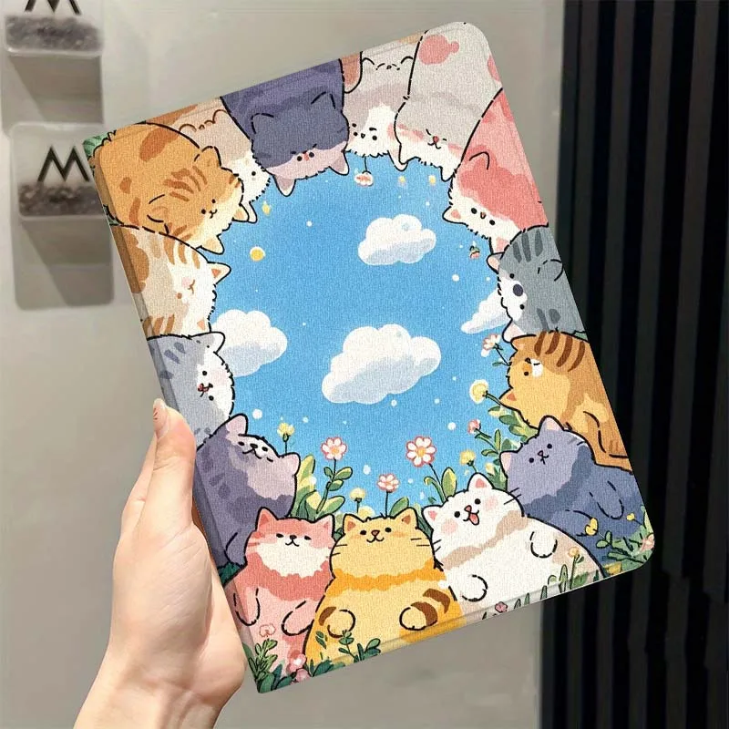 كارتون لطيف القط الفن ل الشرف الوسادة تبويب ماجيك GT GT2 6 X8 V7 V8 X9 8 9 13 X8a X9a Pro 10 12.1 12.5 بوصة اللوحي #5