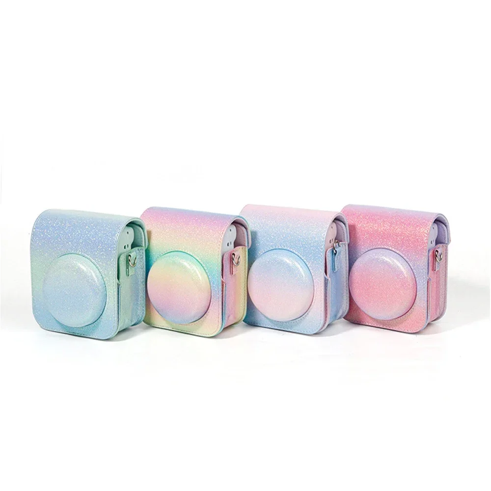 Funda de piel sintética para Fujifilm Instax Mini 12, estuche protector suave, bolsa Trave, color cielo estrellado