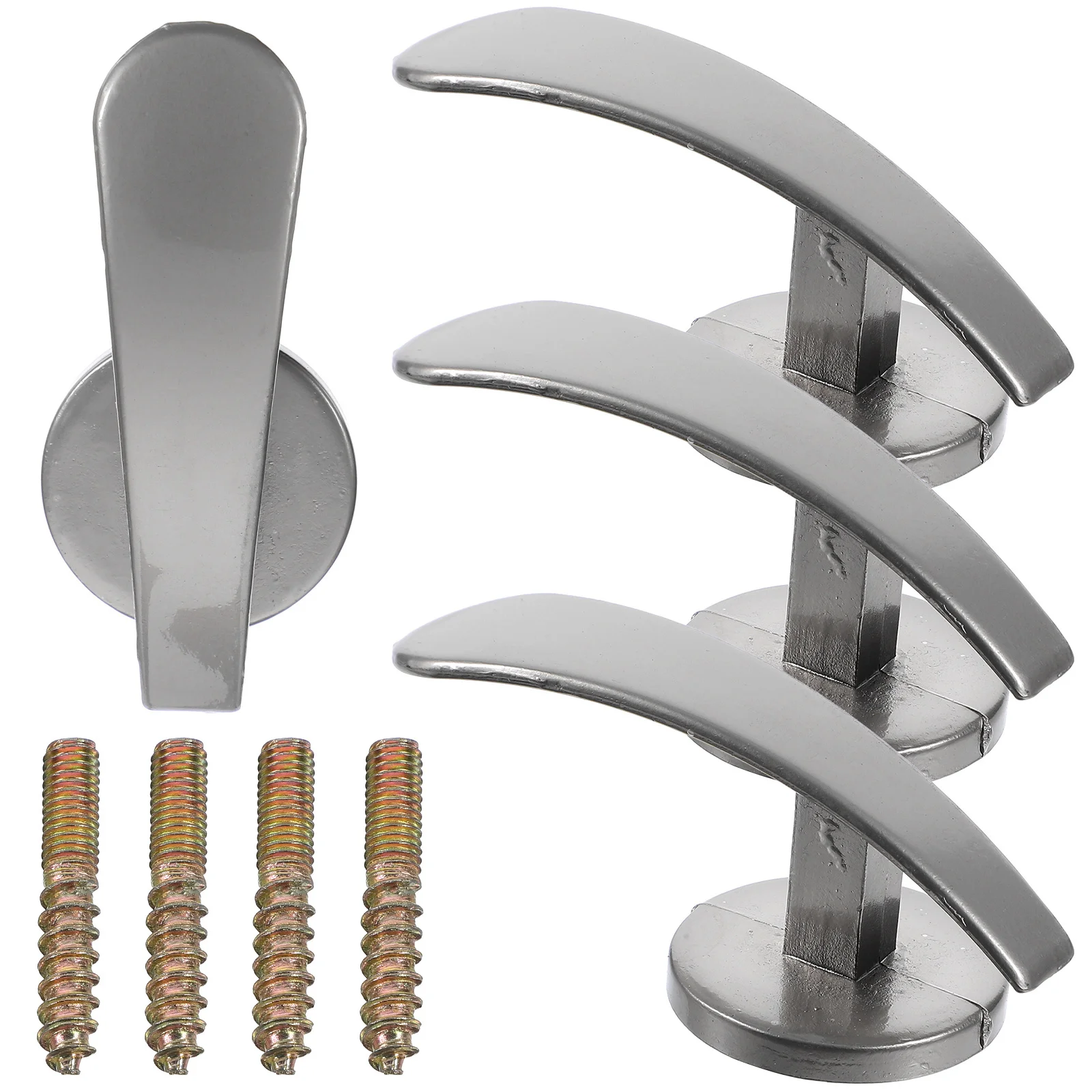 

4Pcs Zinc Alloy Curtain Holdback Wall Mounted Hooks Simple Style Drapery Tiebacks for Living Room Bedroom Decorative Curtain