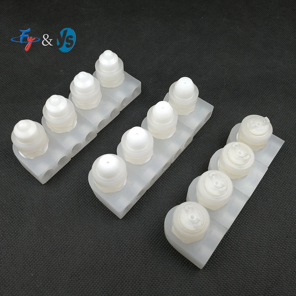 PP Plastic Mini Air Atomizing Nozzle Non-adjustable Air-water Mixing Spray Nozzle For Dust Reduction Humidification