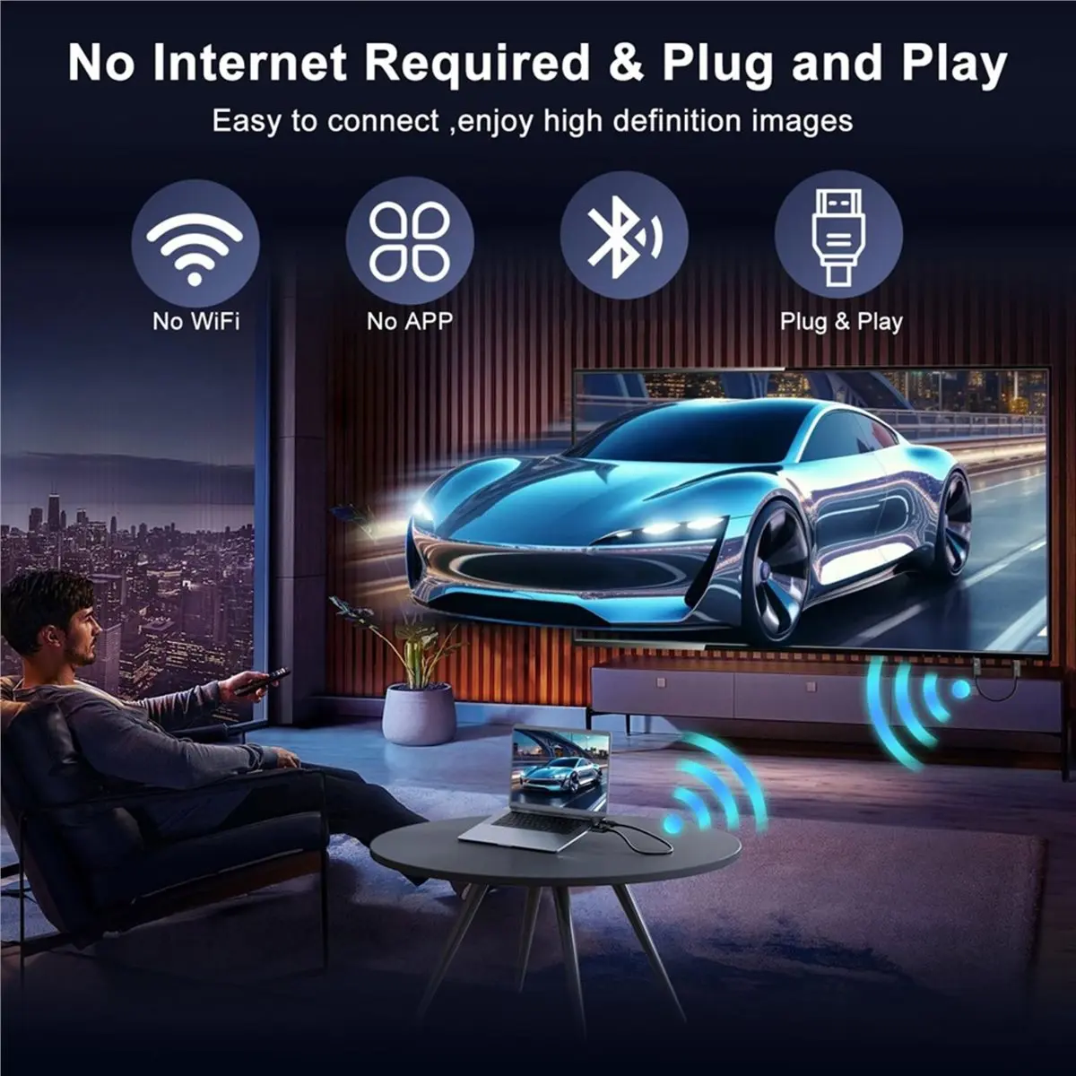 

goodidea HDMI-совместимый беспроводной передатчик и приемник, 164 фута, 1080p FHD, Plug & Play для нескольких систем и устройств