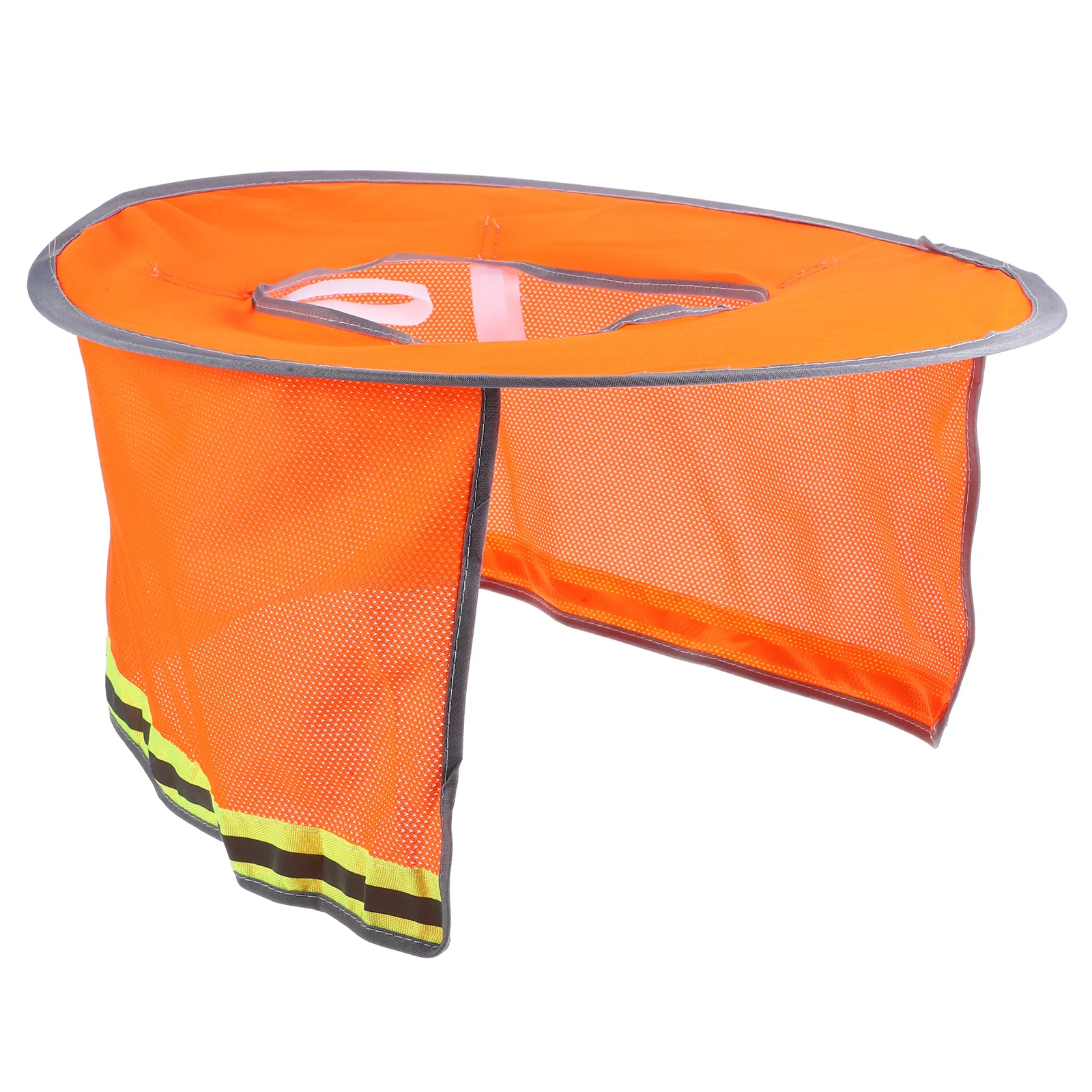 

1pc Fluorescent Yellow Wide Brim Sunscreen Safety Shade Curtain Construction Outdoor Hard Hat Neck Shield Visor Full Brim