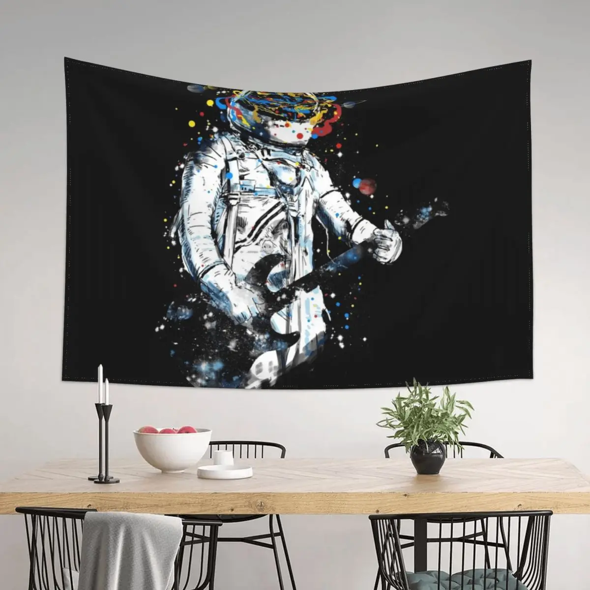 

space guitar Tapestry Home Decoration Accessories Outdoor Decoration Aesthetics For Room Tapestry