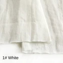 100% Pure Linen Clothing Hemp Fabrics By per Meter Thin Stone Washed High-Grade Quality Linen Summer Dress Pants Ramie Cloth