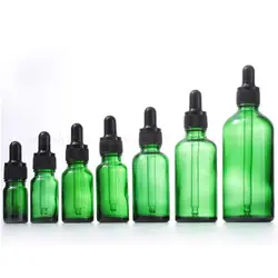 5ml 10ml 15ml 20ml 30ml 50ml 100ml Green Glass Dropper Bottles Glass Pipette Dripper for Essential Perfume Oils Aromatherapy