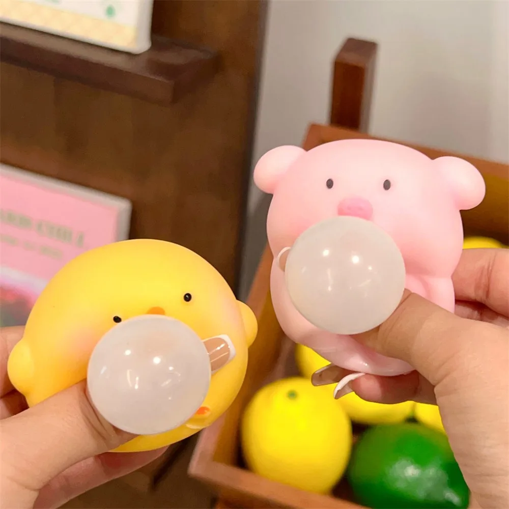 Mainan Fidget Squishy Ayam Lucu Tiup Gelembung, Mainan Penghilang Stres, Mainan Remas untuk Dewasa dan Anak-anak, Hadiah Pesta