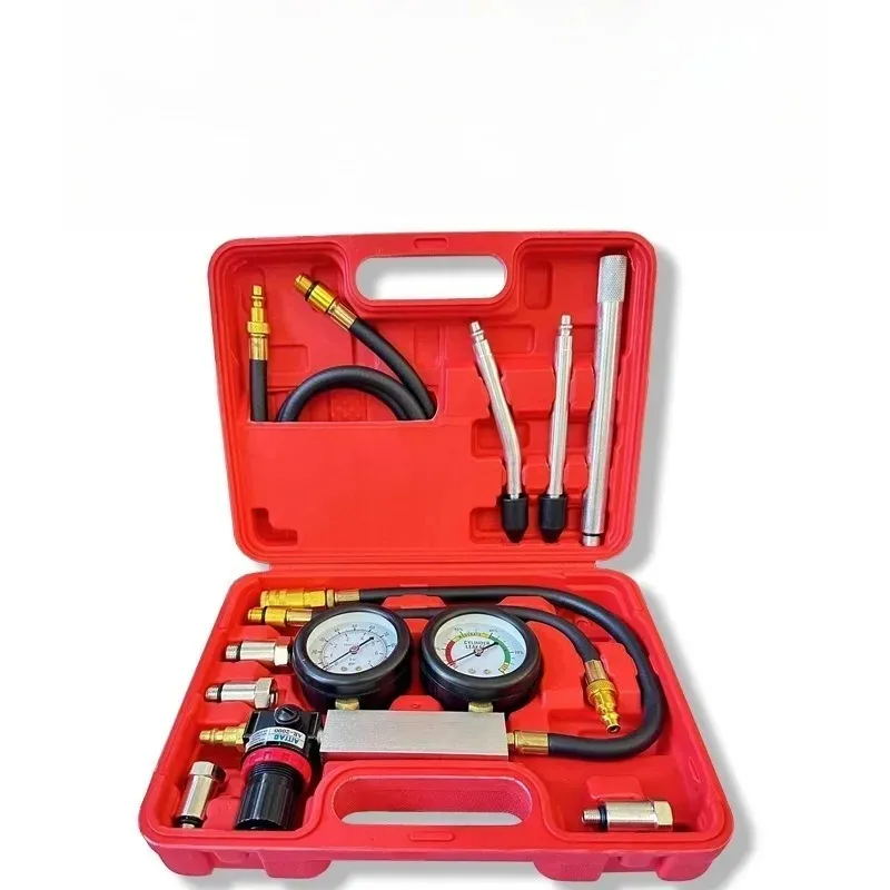 Leakdown Detection Test Automotive Tools TU-21 Cylinder Leak Tester Compression Leakage Detector Set Double Gauge Petrol Engine