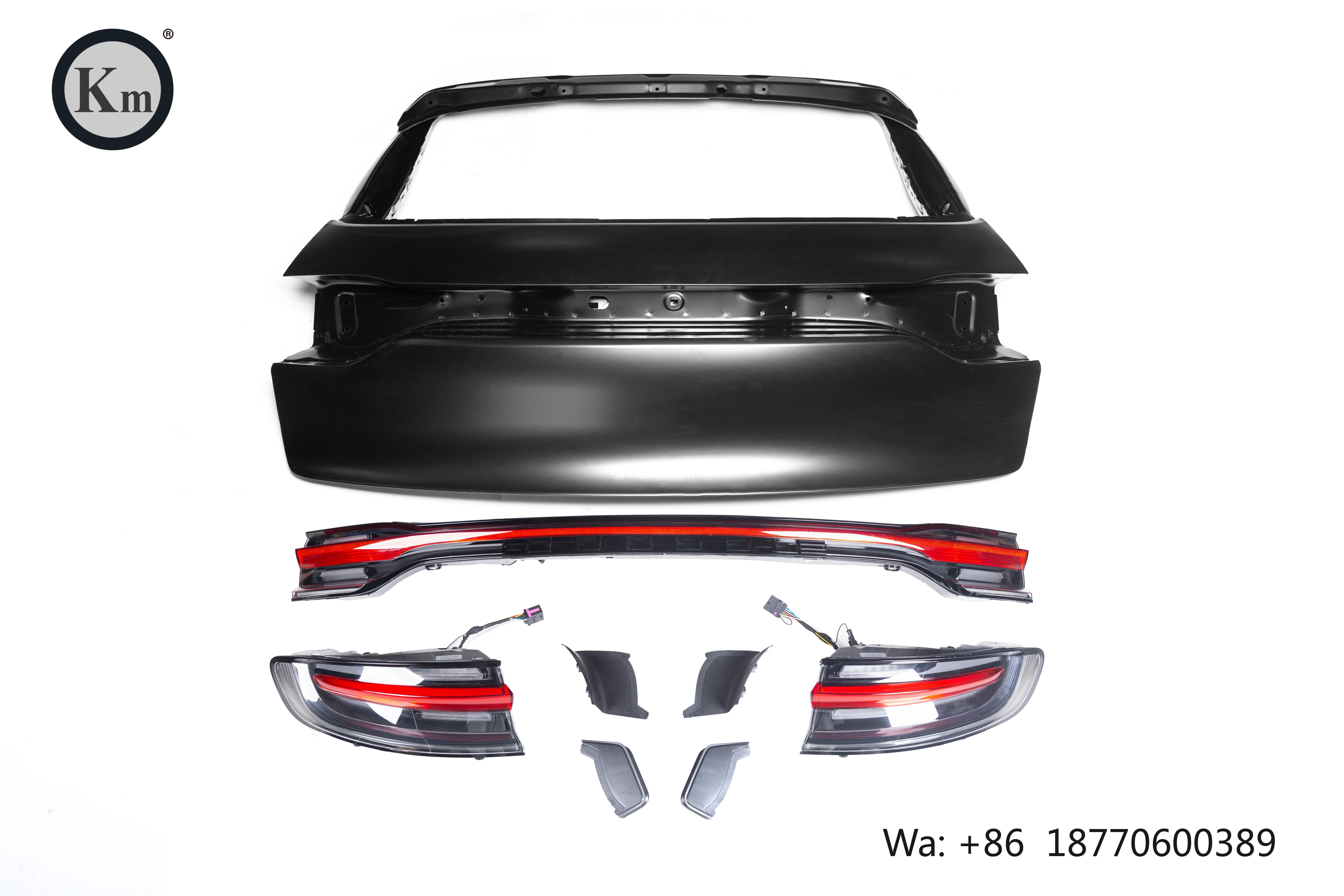 Upgrade KM for Macan 2014-2017 to 2018-up Taillights Halogen & Xenon Rear Lamp Car Trunk Lid Cover and Rear Gate