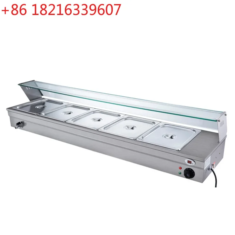 Fast food insulation table Commercial stainless steel soup pool canteen sells meals and dishes Tableware desktop