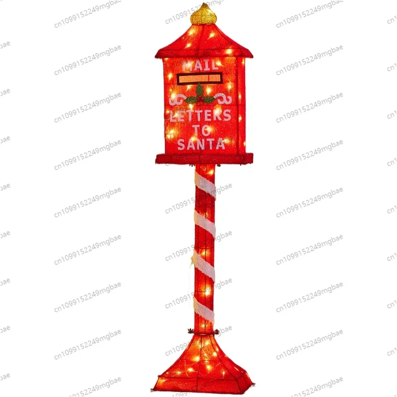 Christmas glowing cart snowman train gift scene arrangement Christmas tree wrought iron snowman ornament