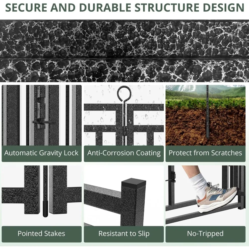 مستلزمات الحيوانات الأليفة سياج الكلاب في الهواء الطلق داخلي، ارتفاع 40 بوصة 16 لوحة روضة الكلاب للكلاب الكبيرة/المتوسطة/الصغيرة قلم معدني للكلاب #6