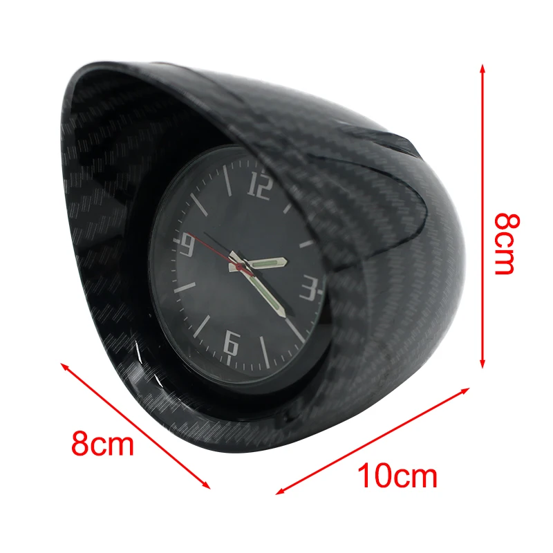 Reloj Interior para salpicadero de coche, adorno de fibra de carbono, consola, reloj para BMW Benz, Audi, Honda, Ford, Chevrolet, decoración de coche