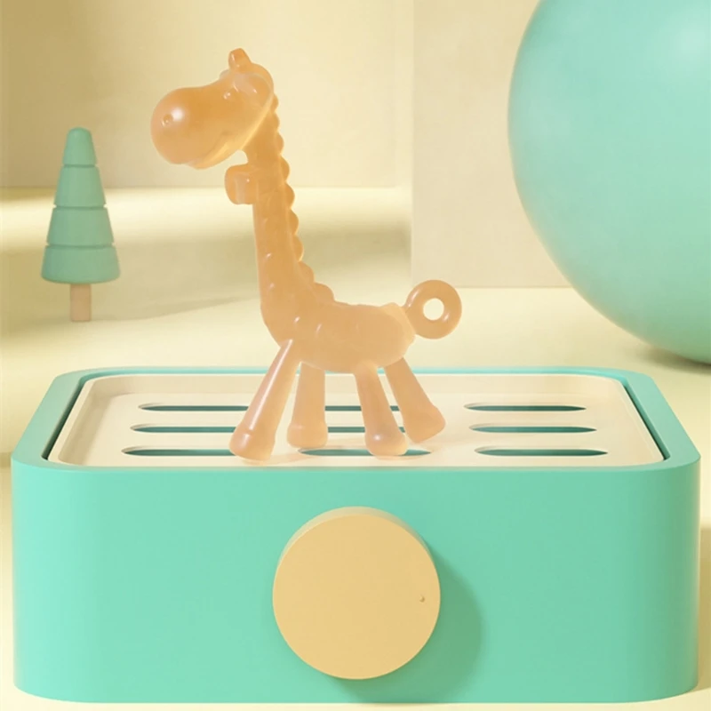 Baby Pflege Beiß spielzeug niedlichen Giraffe Form Silikon Beißring Baby Beißring Zahnen Schmerz mittel Spielzeug für Kleinkinder Neugeborene