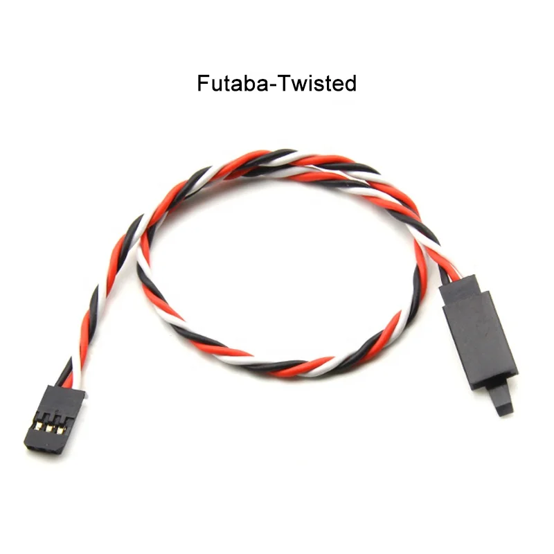 50PCS 15/30/45/60/90cm 서보 연장 케이블, 풀림 방지 후크 잠금 장치 포함, 후타바 JR 서보 트위스트 와이어 리드, RC 드론 헬리콥터용