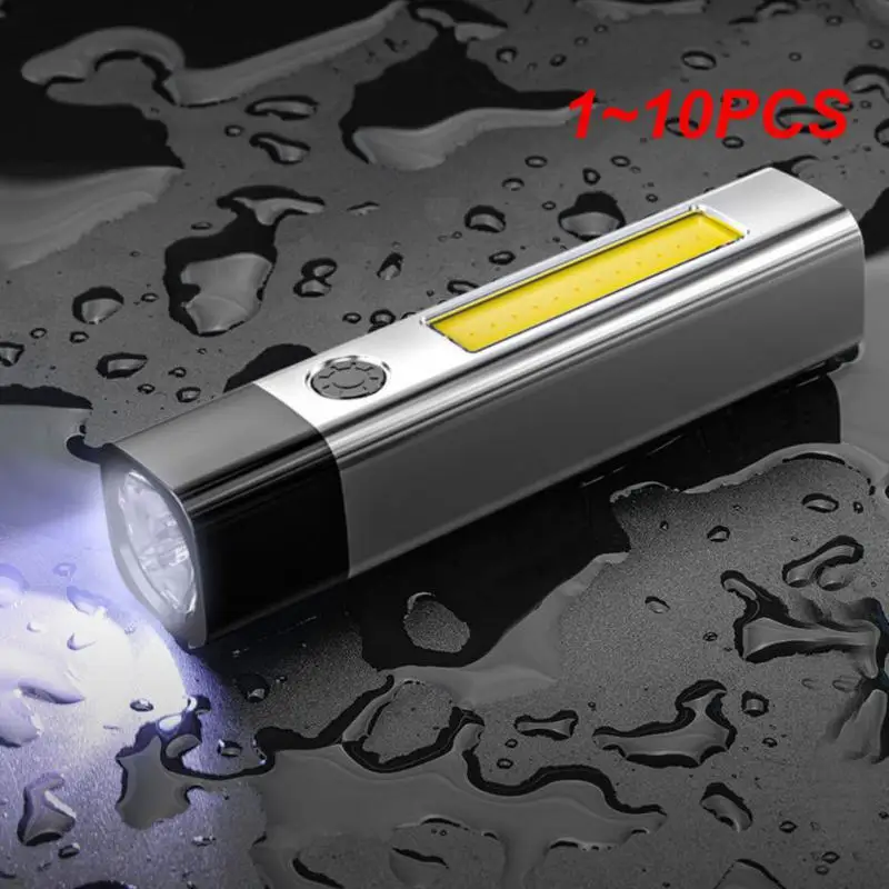1 ~ 10 Stuks Zaklamp Met Usb Opladen Zeer Sterk Zaklamp Licht Led Hunting Ingebouwde Batterij Flash