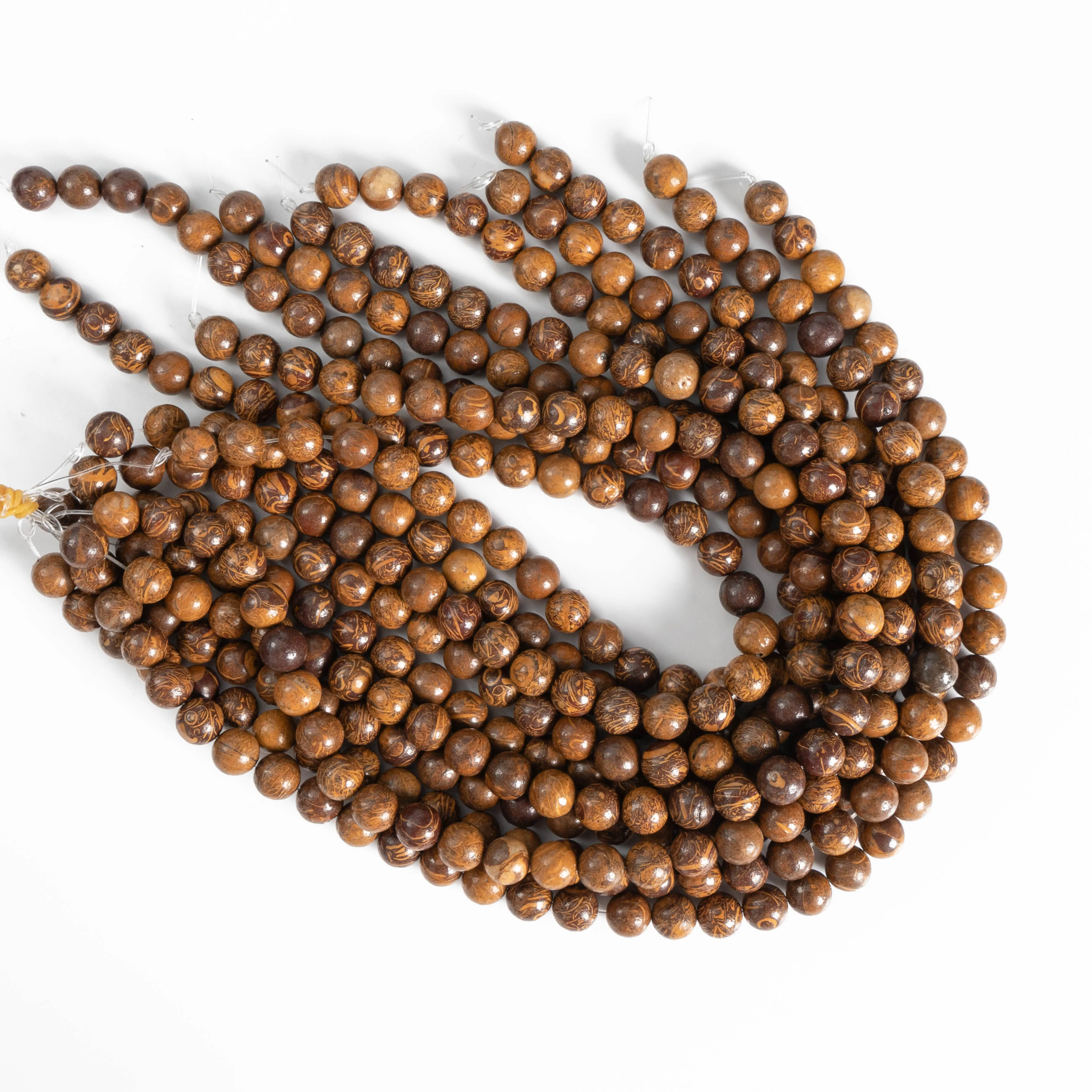 Brown Jade Beads Grade AAA Genuine Natural Gemstone Round Loose Beads 4MM 6MM 8MM 10MM for New Year Gift Jewelry Making