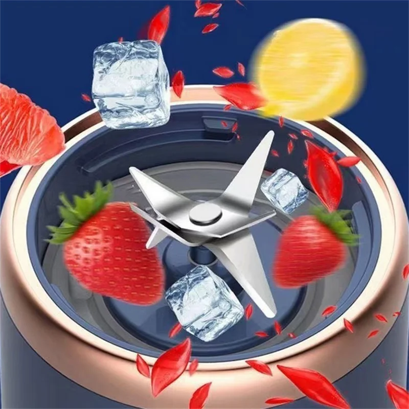 Presse-agrumes électrique Portable à 6 lames, 1 pièce, mélangeur de fruits ménagers, Double tasse, presse-agrumes électrique multifonction, Rechargeable par USB