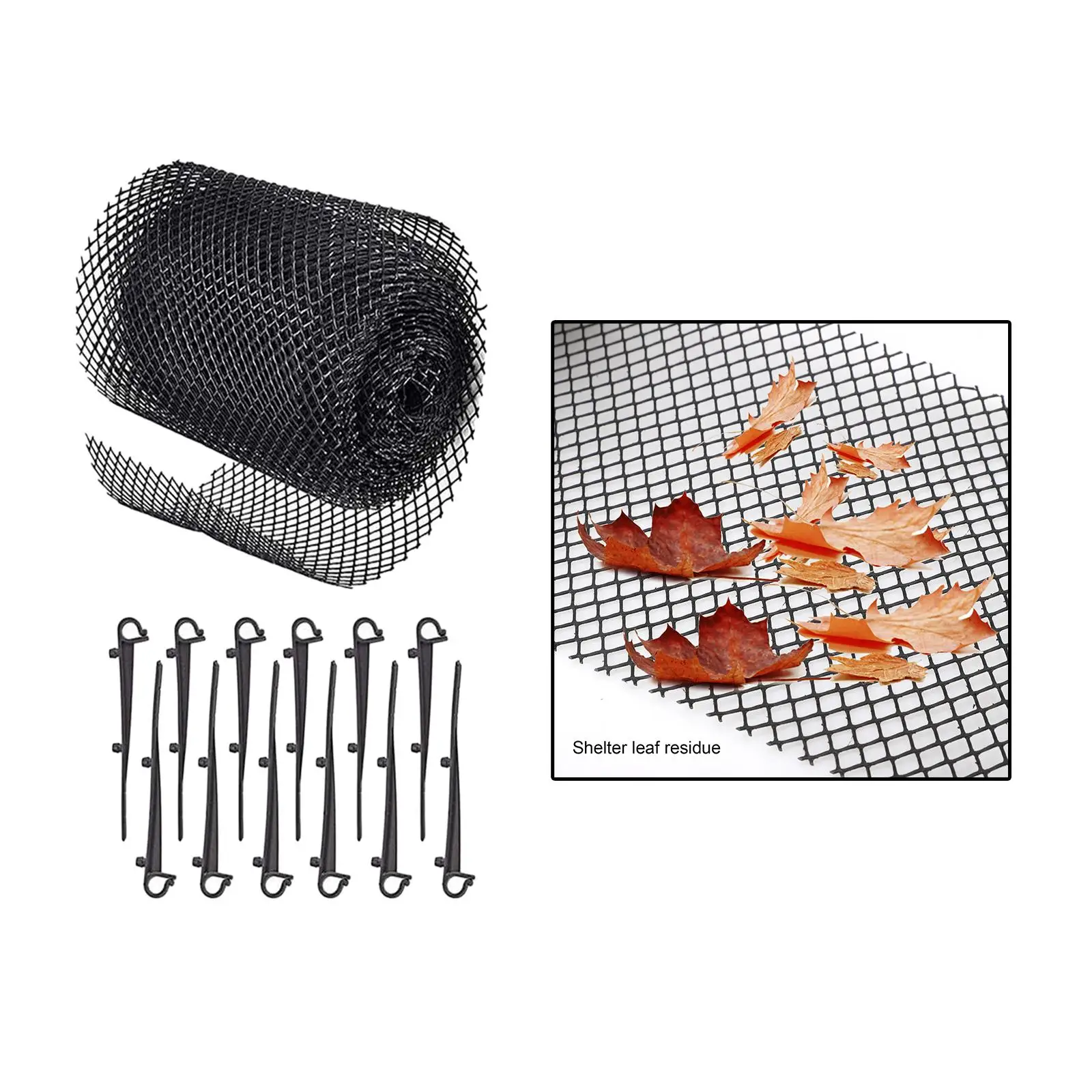 Leaf Guard Mesh Drains Filter Strainer 6M Multipurose Flexible Gutter Downspout Protectors for Outdoor Balcony Yard Parts