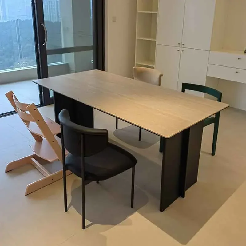 Living Room Dining Table Party Modern Floor Design Restaurant Dining Table Modern Rectangular Mesas De Jantar Home Furniture