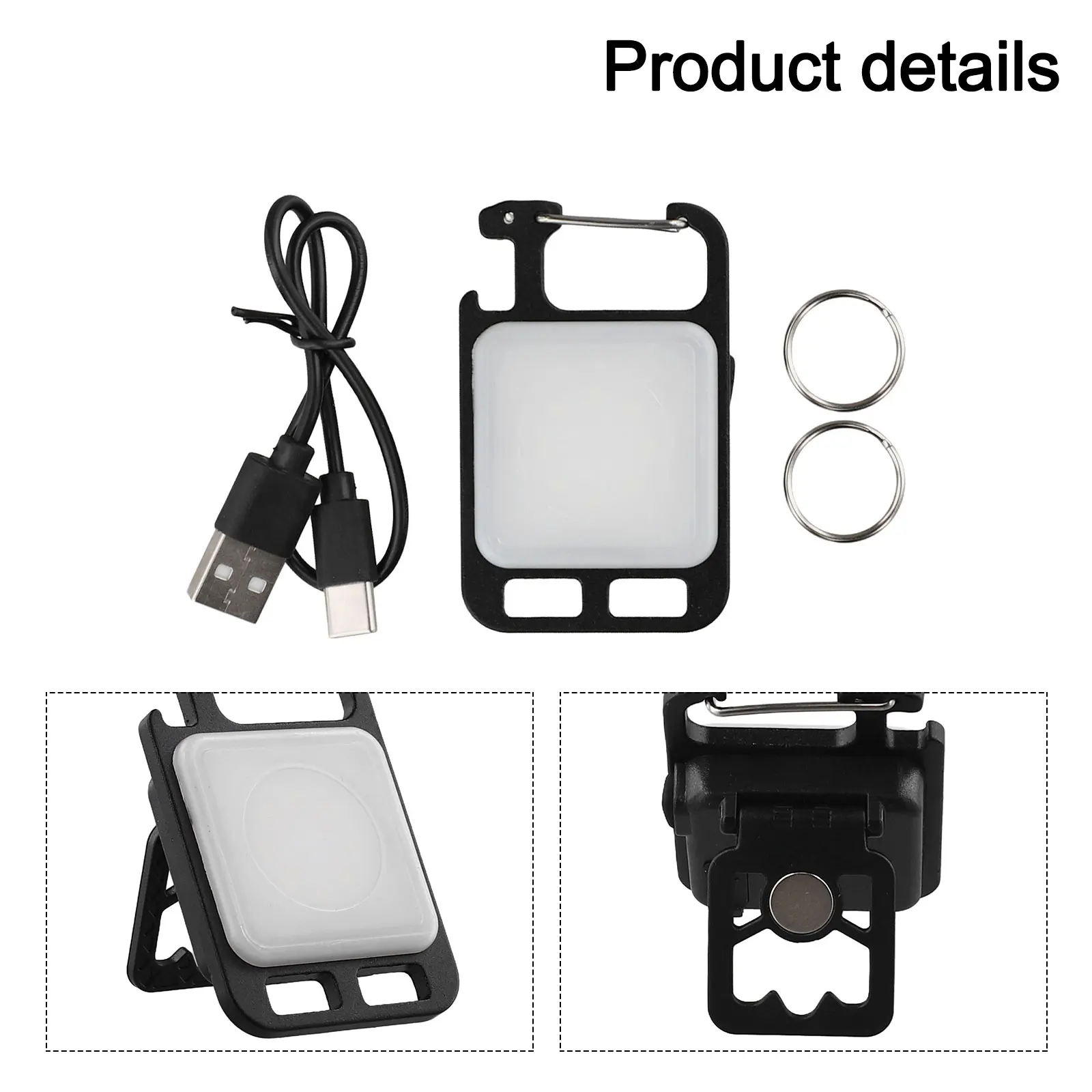 Brand New Work Lamp 800mAh Battery 4 Lighting Modes 500LM Aluminum Alloy + PC For Fishing Camping Rechargeable