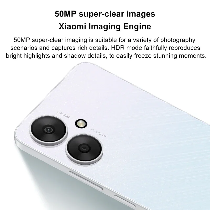 xiaomi Redmi 13C 5G smartphone Dimensity 6100+ 6.74" ultra-large Display 50MP+5MP AI Camera 18W 5000mAh Battery used phone