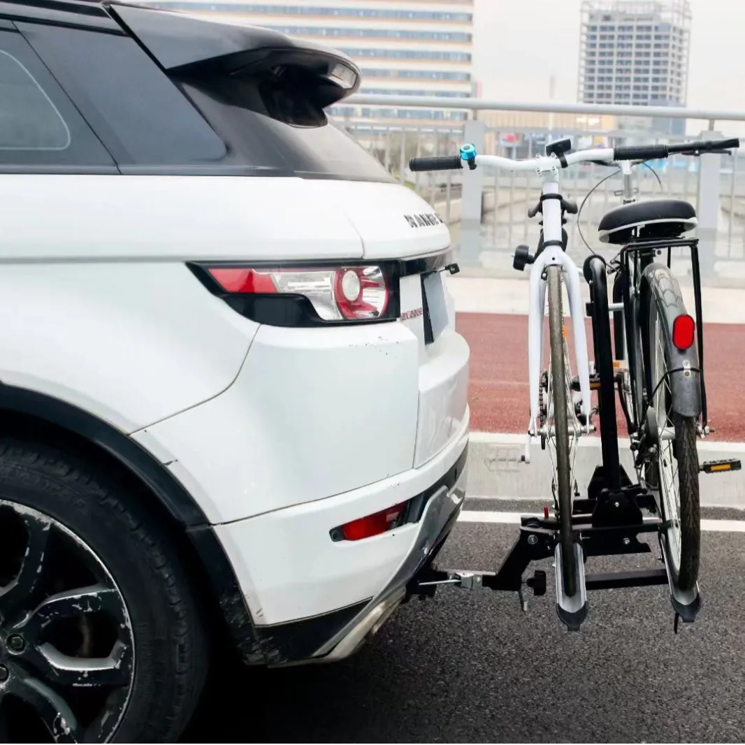 Lightweight Universal square Tow Hitch, Foldable Dual Rear-mounted Car Trunk Bracket, Portable SUV and Sedan bicycle Rack