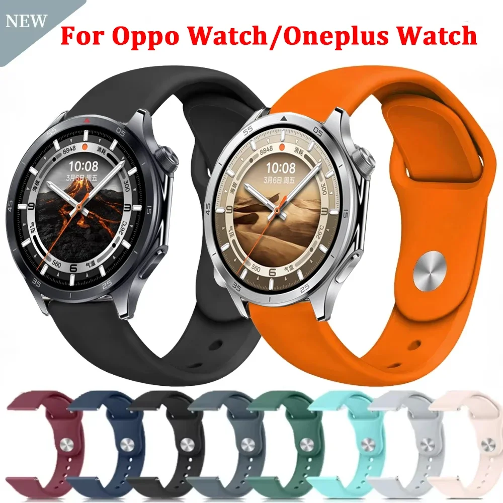22mm Silicone Strap For Oppo Watch X X2/Oneplus Watch 3 2 2R 46mm Sport Bracelet Correa For OPPO Watch 4 Pro Band Accessories
