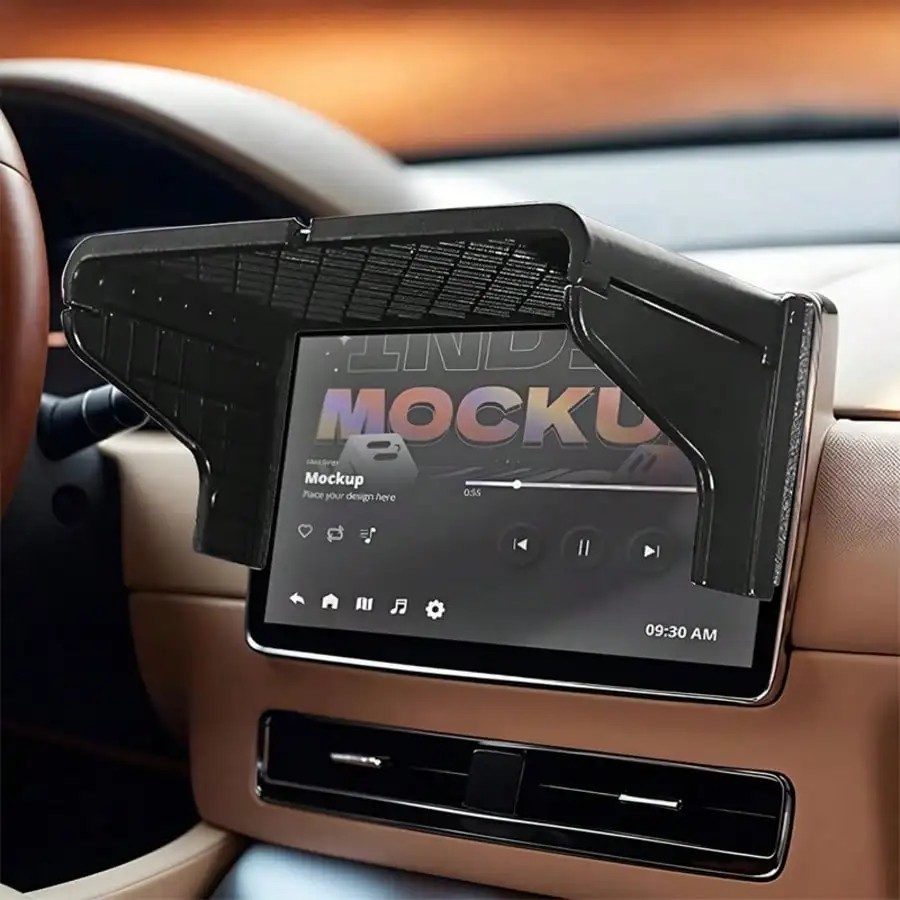 Adjustable Car Navigation Sun Visor Anti-Glare GPS Screen Sun Shade Universal Display Anti Reflection Sun Hood Car Interior