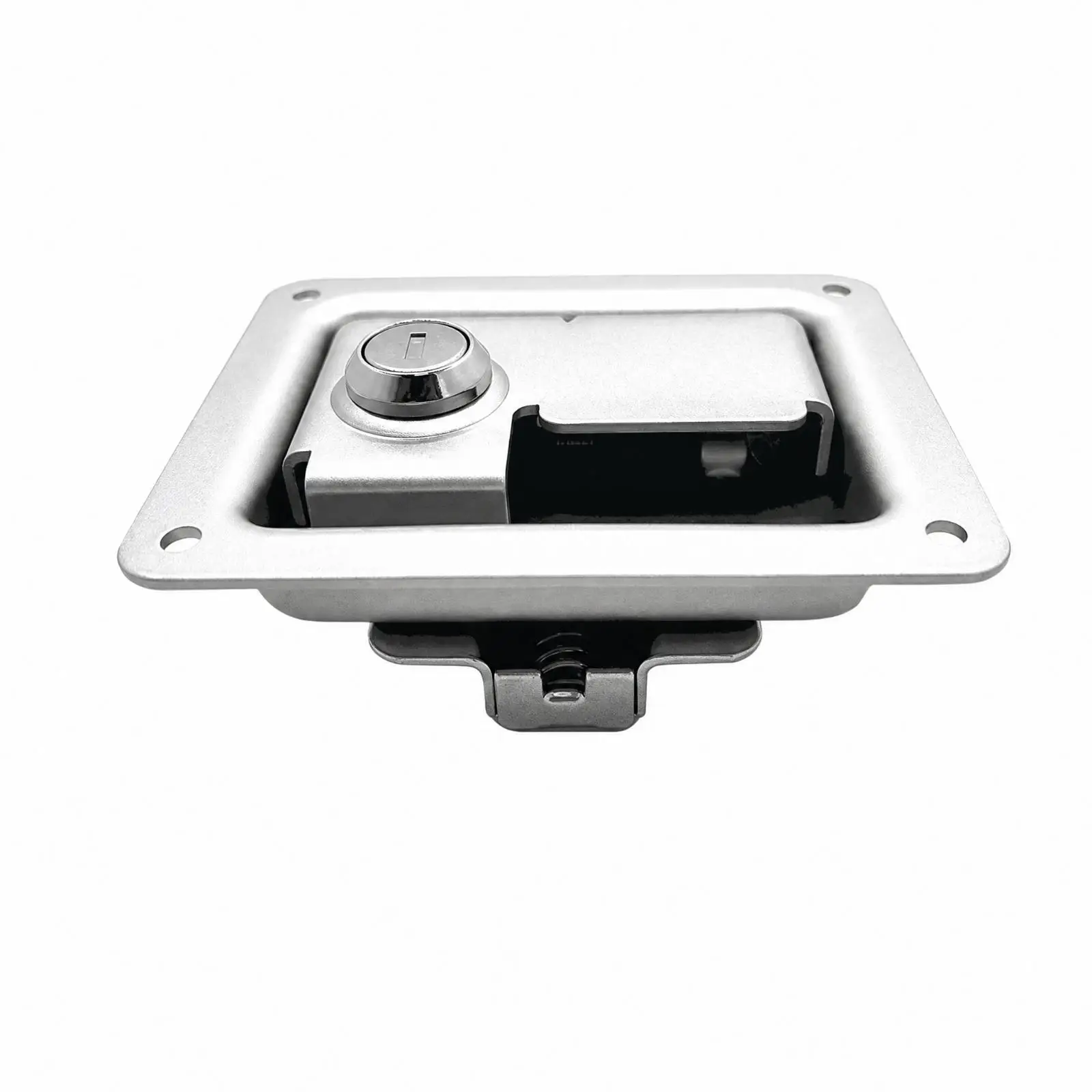 Heavy Duty Flush Mount Door Lock for Engineering Vehicle Equipment Compartment with Rectangular Plate and