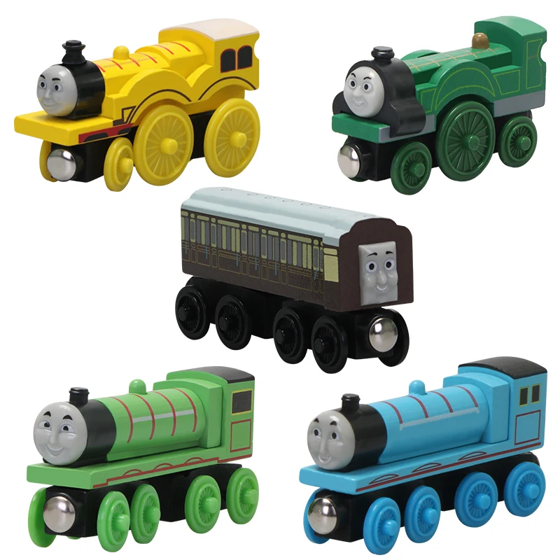 Thomas and Friends treno in legno magnetico Molley Gold Diesel Lady Toby Edward Rail Model Toy giocattoli educativi regali di compleanno per bambini