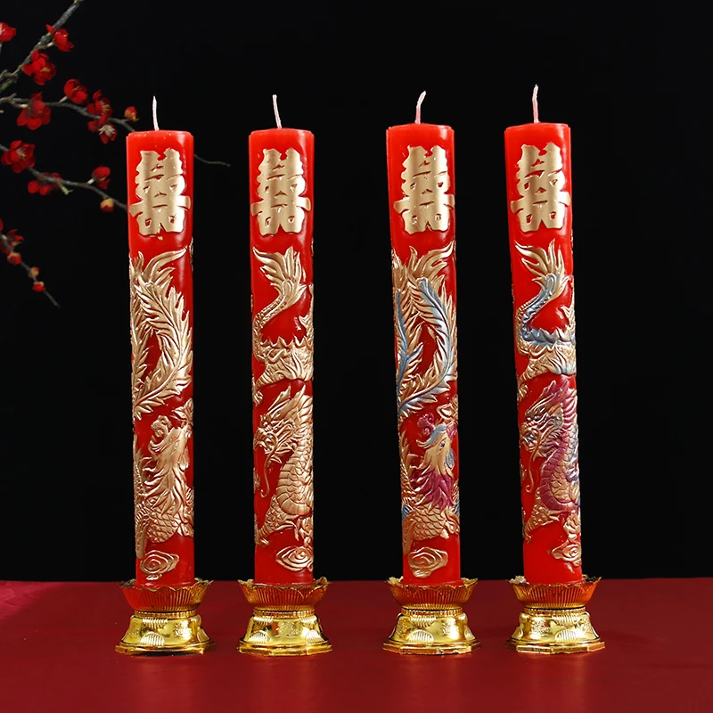 

Wedding Candles Dragon and Phoenix Worship Hall Props