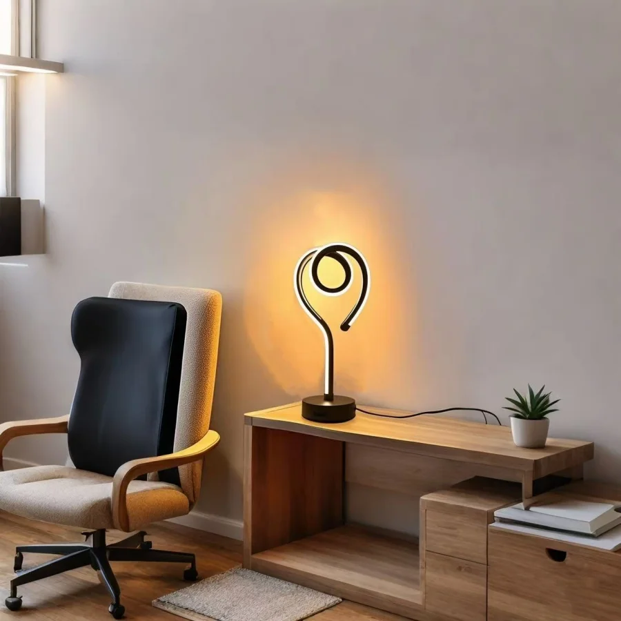 Nowoczesna lampa stołowa w kształcie serca z trójkolorową funkcją przyciemniania USB, odpowiednia do dekoracji sypialni, gabinetów i salonów
