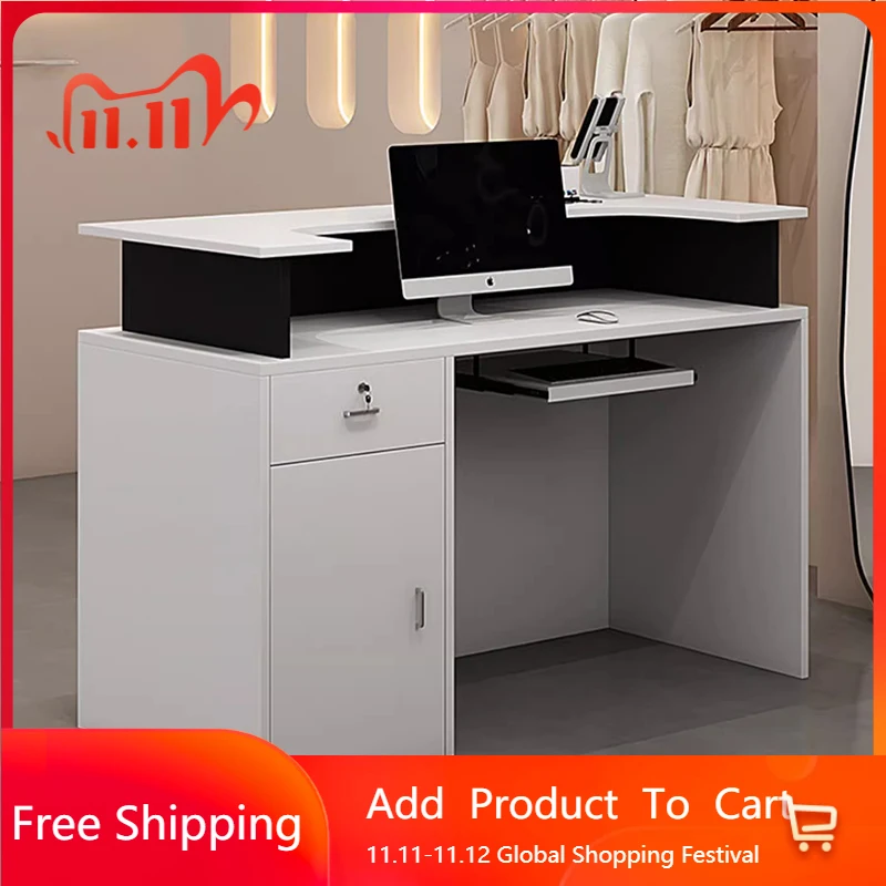 

Compact Office Reception Desks Beauty Salon Modern Simple Bar Counter Small Garage Gym Professional Empfangtheke Home Furniture