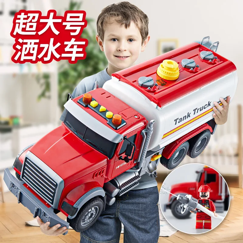 

B457 Children's Toy Car, Fire Sprinkler, Fire Ladder Can Spray Water. Shock-resistant Material Boys' Toys