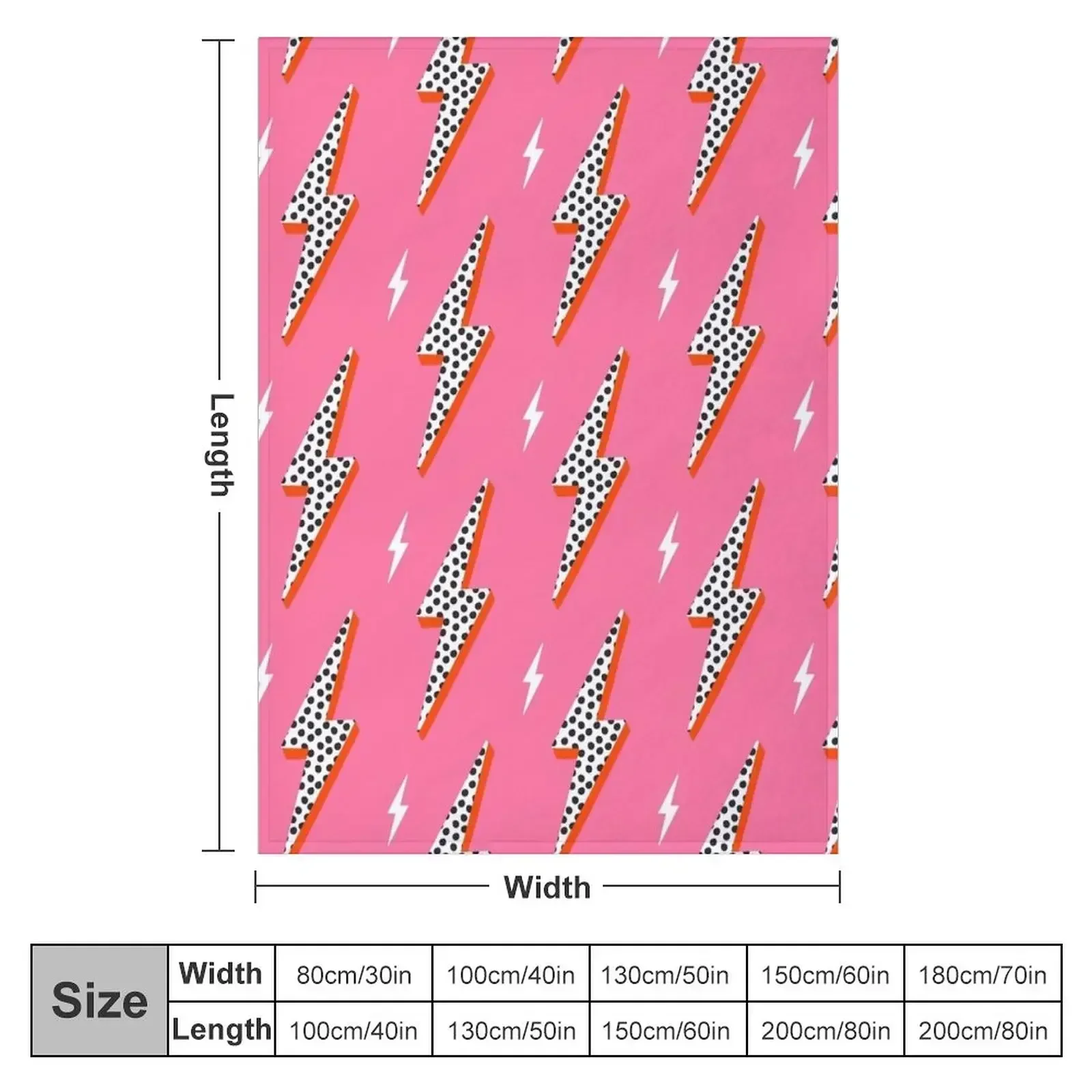 Lightning bolt thunder flash preppy pink Throw Blanket couch cozy soft plush fuzzy picnic outdoor blanket